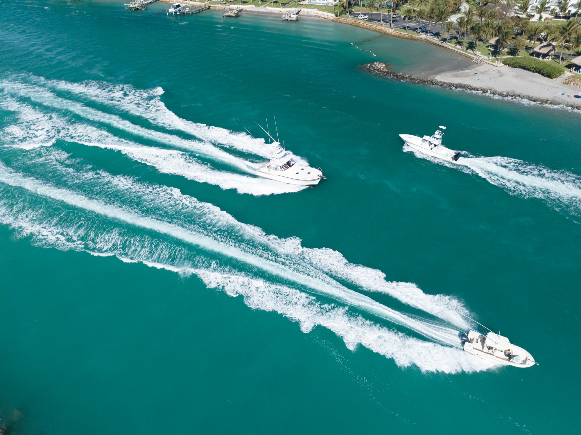 Boats running the inlet