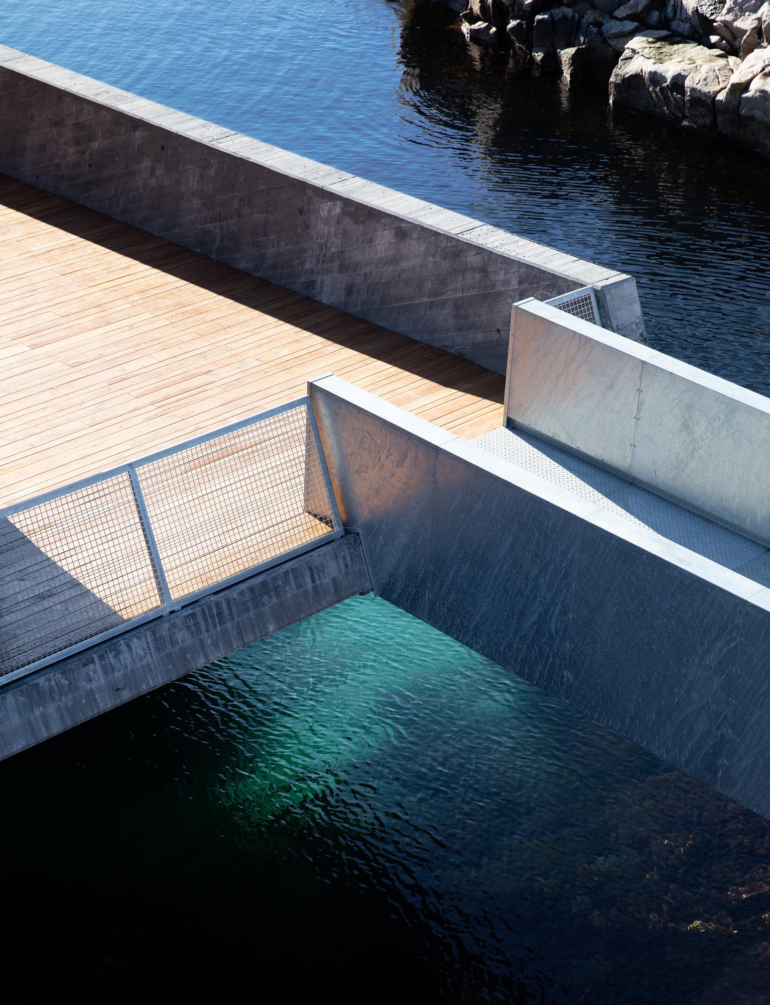 A footbridge over the water
