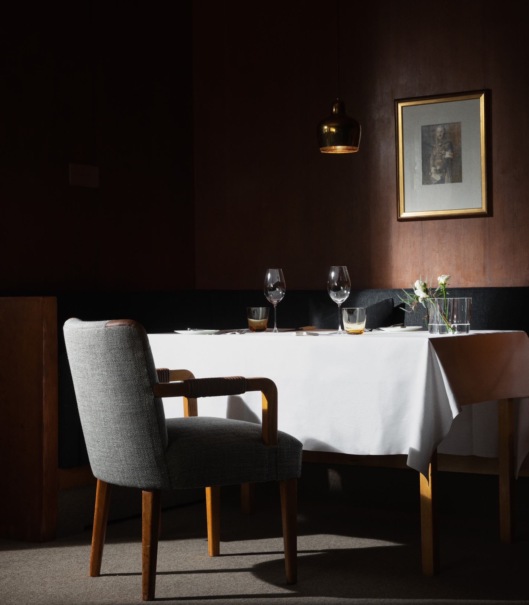 A table set at Under