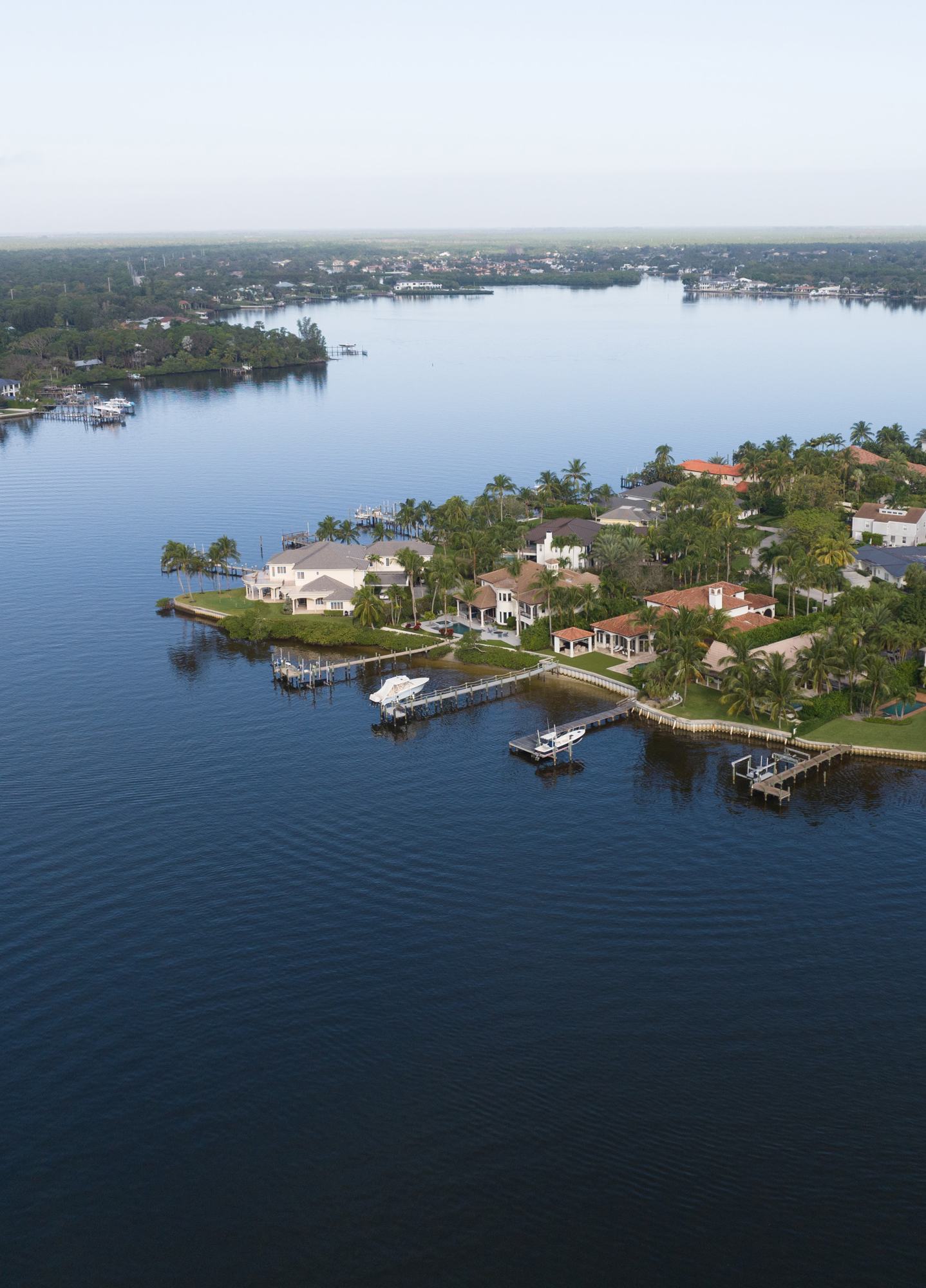 Waterfront homes on the North Fork