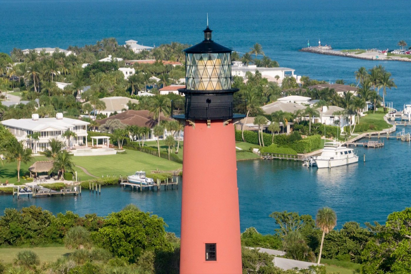 The lighthouse above the river